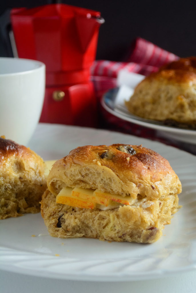 ackee easter bun with cheese